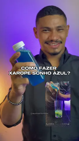Xarope Sonho Azul 🤌🏻🔥 Ingredientes: • 2 copos americanos de açúcar • 1 copo americano de água • cascas de 1 laranja • gotas de corante sem sabor azul • gotas de essência de baunilha JÁ ME SEGUE QUE AQUI TEM RECEITA TODO DIA! #xaropedeaçúcar #xarope #drinksfaceis 