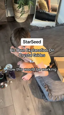 I love this starseed. He does not study spirituality. He doesnt know technical spiritual terms. He literally just channels this from his gifts. His visions are stong. Try to make yoir own crystal grid. And let us know how it went.   #crystalgrid #StarSeedAwakening #StarSeedChild #Mediumship #SpiritualJourney #PsychicMedium #ConsciousParenting #EnergyAwareness 