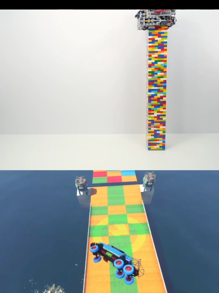 pt. 4  Video: Destroying Lego Towers #bricktechnology #technology #lego #towers 