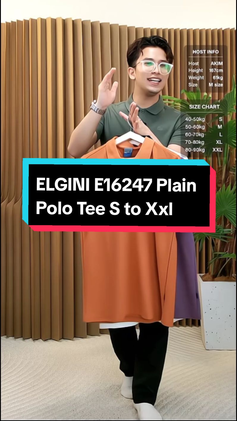 ELGINI E16247 Plain Polo Tee S to Xxl #tshirt #tshirtplain #tshirtberkolar #elgini #fyp #foryoupage #tiktokshopmalaysia🇲🇾 