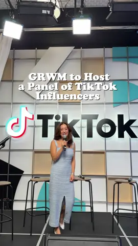 My favorite part about my job 😇 Getting to connect with beautiful and brilliant ladies and share insights to bright eyed creators and advertisers. 🩵 Get Ready With Me to host a Creator panel at TikTok LA with @juliarubien @lordkierra @ayeitsanju @mischa.renee 🥰 (did my hair at the Creator Studio at the office because I flew in that morning! 🤪 #workingmomlife) 🥰 Thank you for the beautiful & delicious charcuterie board @lady_j_charcuterie  Yummy drinks @eljade.usa @drinknarra   Great work, team! @clairecornetet @gyoonitx  Dress: @yvesandcliff Shoes: @chanel  Earrings: @tiffanyandco  Jacket: @veronicabeard
