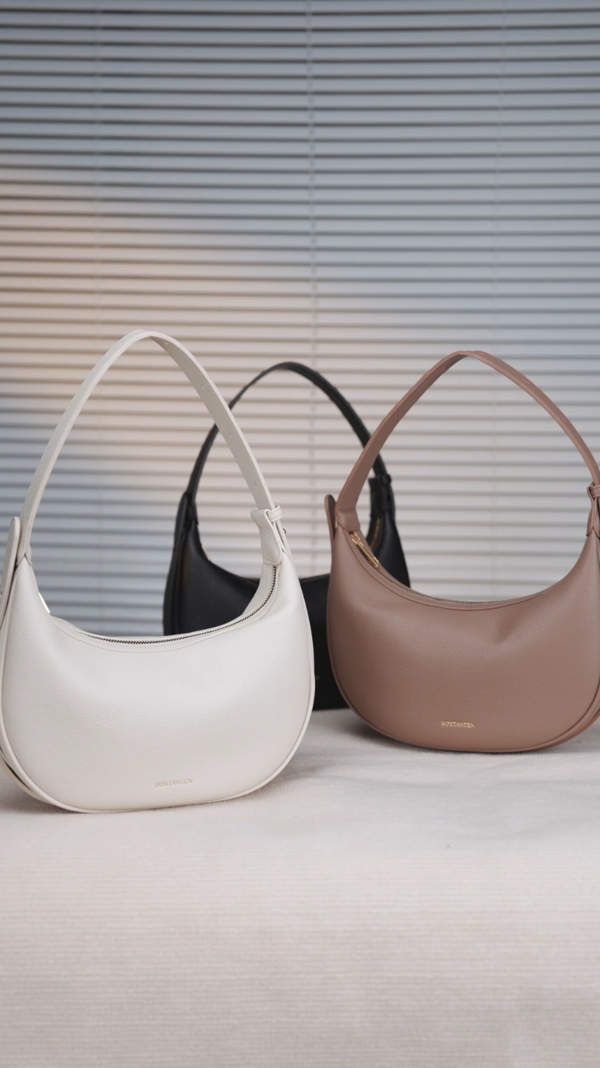 Bostanten Beige white/ Black/  Apricot/ Dark apricot moon bag #bostanten #3in1 #shoulderbag #handbag #giftideas #fridayfriyay #fyp 