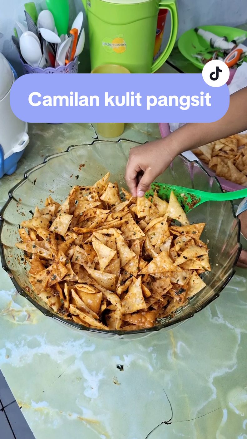 Resep Camilan dari kulit pangsit #resep #camilan #olahankulitpangsit 