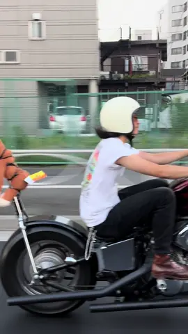 現場までジョージ輸送中🐵#スティード400 #アメリカンバイク 