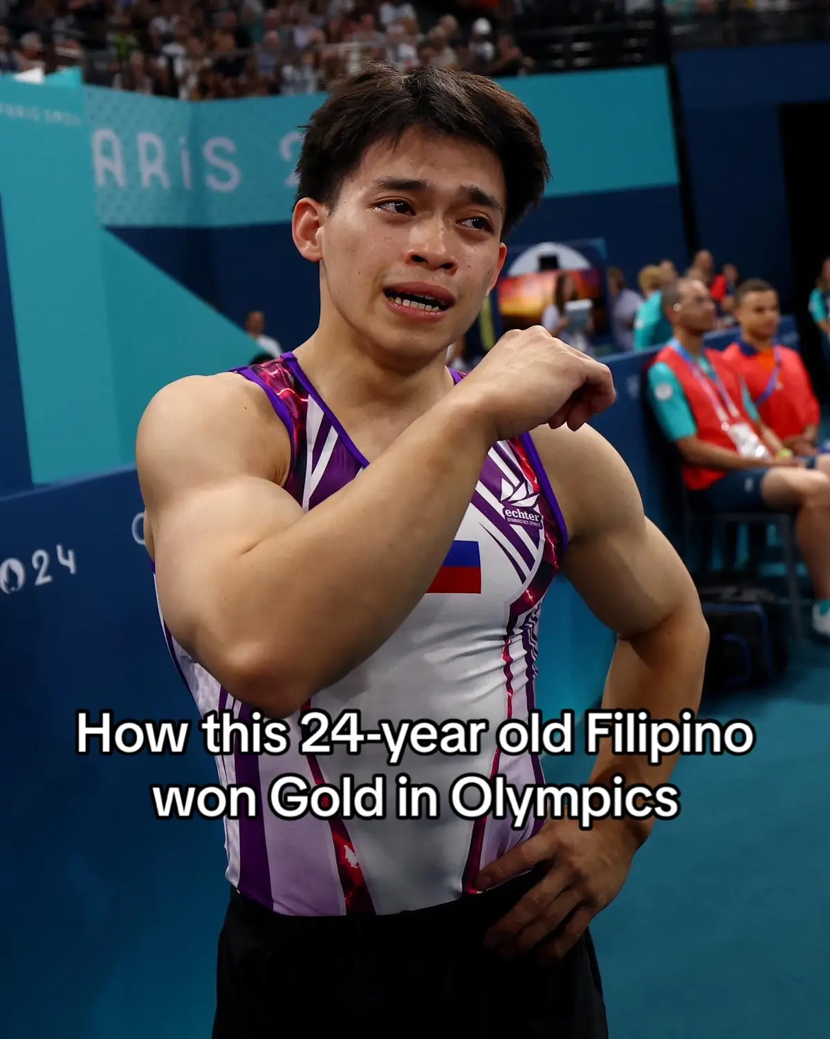 Carlos Yulo | The Hustle Series Here are some of his major achievements: Gold: 2024 Paris Olympics (floor); 2019 World Championships (floor); 2021 World Championships (vault); 2022 Asian Championships (floor, vault, parallel bars); 2023 Asian Championships (floor, vault, parallel bars); 2024 Asian Championships (all-around, floor, vault, parallel bars)' 2019 SEA Games (all-around, floor)' 2021 SEA Games (floor, still rings, all-around, vault, horizontal bars); 2023 SEA Games (all-around, parallel bars); 2024 FIG World Cup - Doha leg (parallel bars); 2023 FIG World Cup - Baku leg (vault, parallel bars); 2023 FIG World Cup - Doha leg (floor) Silver: 2021 World Championships (parallel bars); 2022 World Championships (vault); 2022 Asian Championships (all-around); 2023 Asian Championships (all-around); 2019 SEA Games (pommel horse, still rings, vault, parallel bars, horizontal bars); 2021 SEA Games (team, parallel bars); 2023 SEA Games (team, still rings); 2024 FIG World Cup - Doha leg (vault); 2023 FIG World Cup - Doha leg (parallel bars) Bronze: 2018 World Championships (floor); 2022 World Championships (parallel bars); 2023 Asian Championships (horizontal bar); 2024 FIG World Cup - Doha leg (floor); 2023 FIG World Cup - Doha leg (vault); 2023 FIG World Cup - Cottbus leg (parallel bars) Source: GMA News #parisolympics #filipino #hustle #grind #carlosyulo 