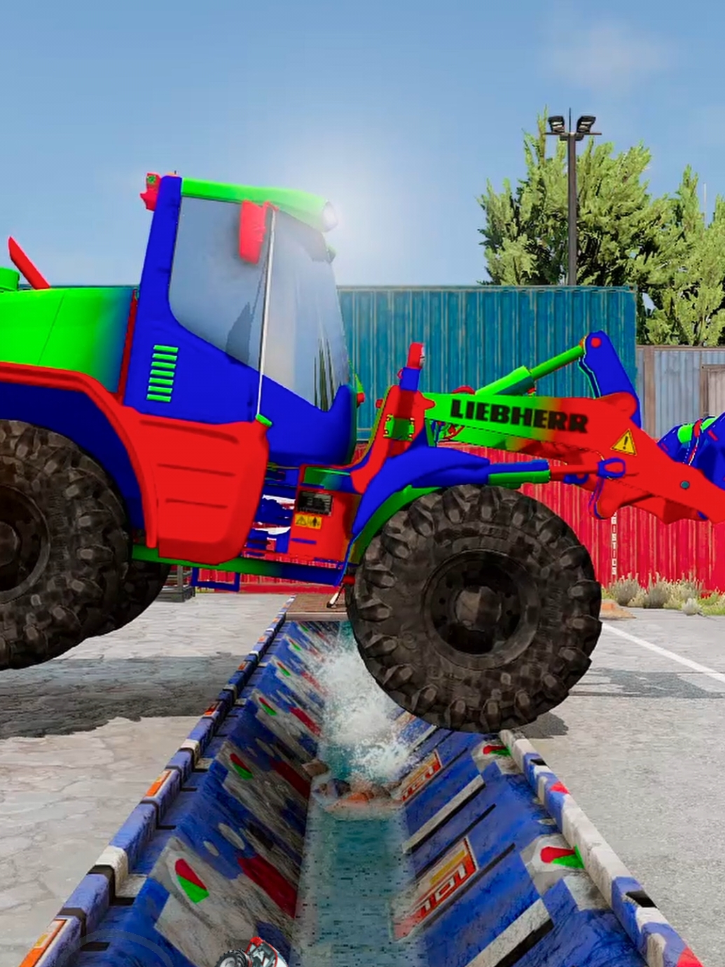 Truck Tow Tractors vs Gutter #beamngdrive #beamng #beamngcrash #beamngcrashdrive #beambopp 