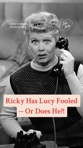 Ricky has Lucy fooled -- or does he?!   #ilovelucy Now Streaming on Paramount+ #lucilleball #classictv #1950s 