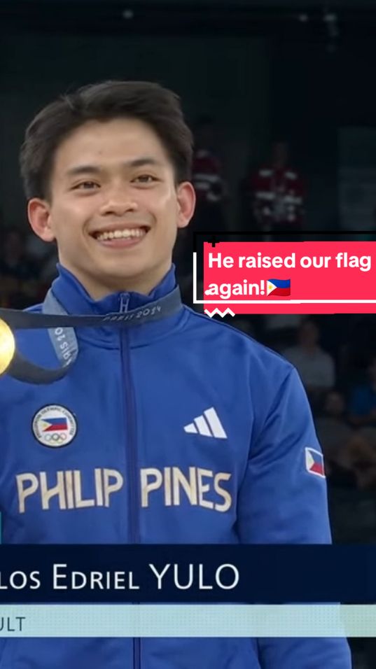 He won the second Olympic gold medal ever for the Philippines!!! #labanpilipinas  #olympics2024  #carlosyulo❤️🇵🇭 