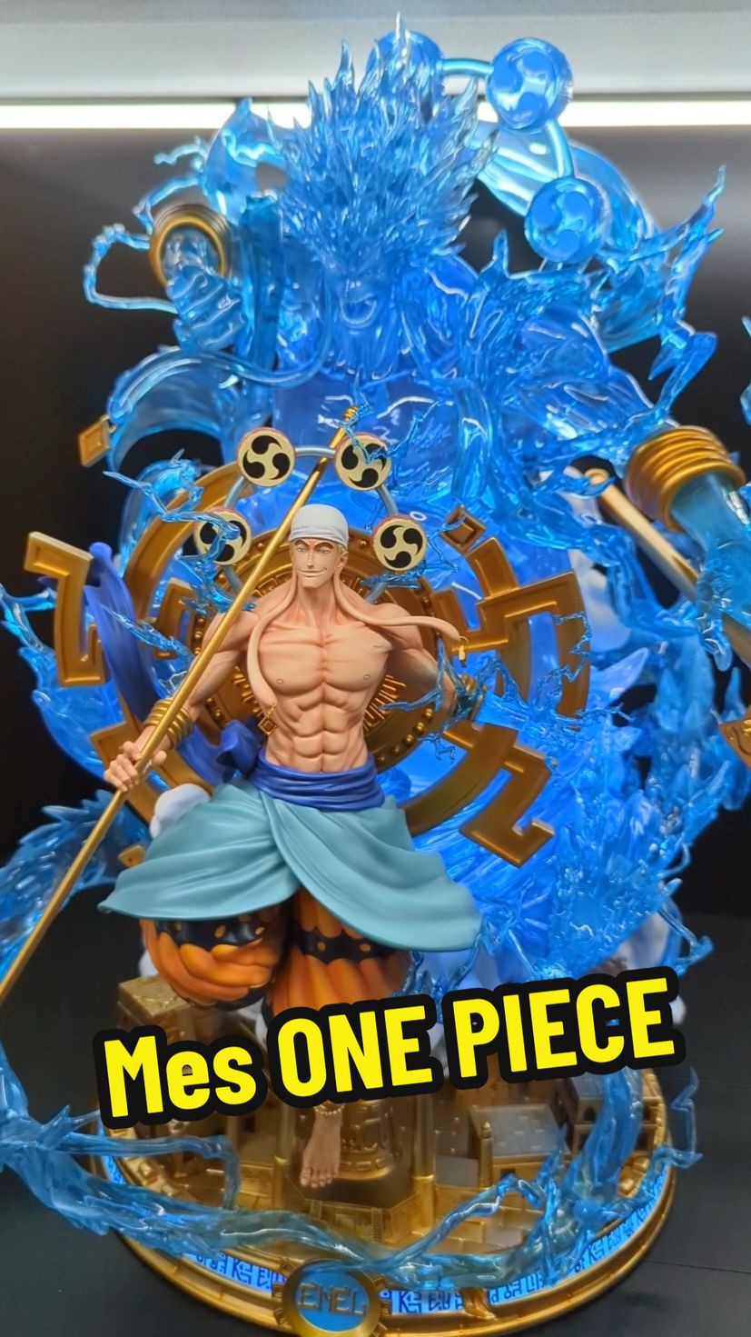 Réponse à @extaaaaaaaaazz_ yes voilà mes statues One Piece  elles sont bien BIG lol #collection #RoomTour #statue #figurine #figure #manga #anime #onepiece #yamato #enel #pourtoi 