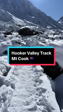 Hooker Valley Track In Winter  #southisland #newzealand #hookervalley #mtcook #Hiking #snow #winter 