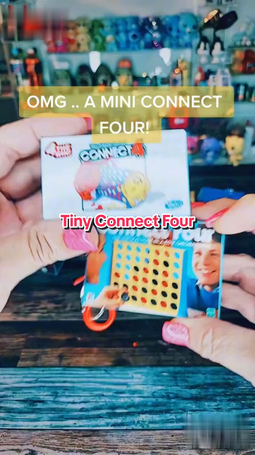 Replying to @dancequeen5689 OMG! Such a tiny Connect Four! Do you want one? Super Impulse has such cute mini games! @Super Impulse #cardgame #cards #tiny #viral #foryou 