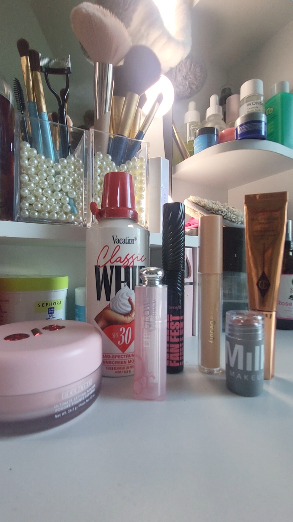 Don't get me wrong I still love drugstore but It feels so nice to use higher end 🙈 #virall #viraltiktok #skincareproducts #makeup #makeupchallenge #MakeupRoutine #grwm #Summer #cute #girly #fy #fyp #perfume #perfumetiktok #fypp #viralvideo #fypage #makeuproutine #drugstoremakeup #nyxcosmetics #elfcosmetics #sephora #dior #girls 