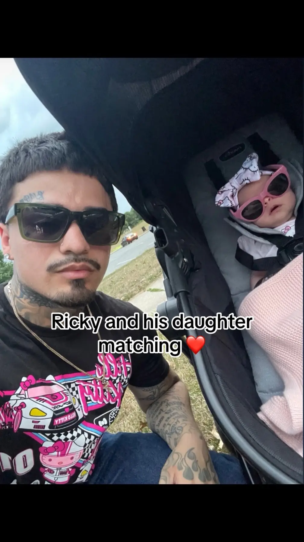 When i saw this it was so cute 😭 #ricky #rickymurda #brittney #baby #matching #father #fyp #fypp #fypツ #fypシ゚viral @Ricky @Britney 