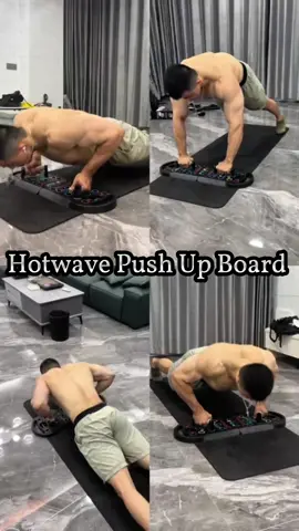 Struggling with your push-up form? Try this multifunctional push-up board#pushups #hotwave #homeworkout #chestworkout #hotwaveboard #foryou #fyi 