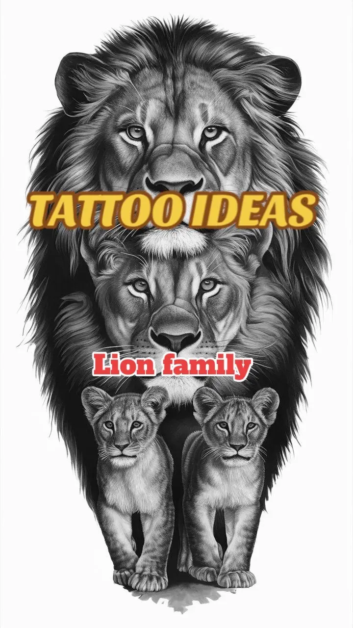 #tattoosketch #tattooideas #тату #toptattoo #blackwork #lion #familytattoo 