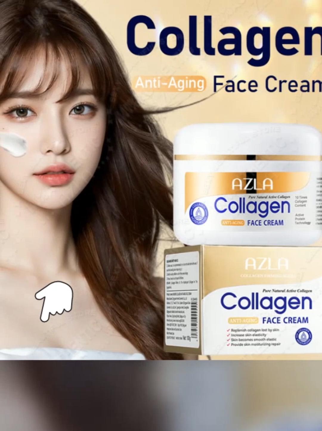 Collagen Face Cream 100g face firming cream Whitening Moisturizing Lighten Dark Spots Anti-Aging