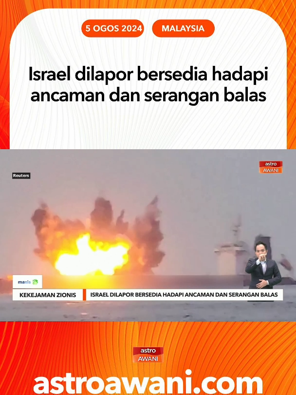 Israel kini bersiap sedia dalam jangkaan berdepan sebarang bentuk ancaman dan serangan balas dendam oleh Iran, Hizbullah dan juga Houthi Yaman. #AWANInews