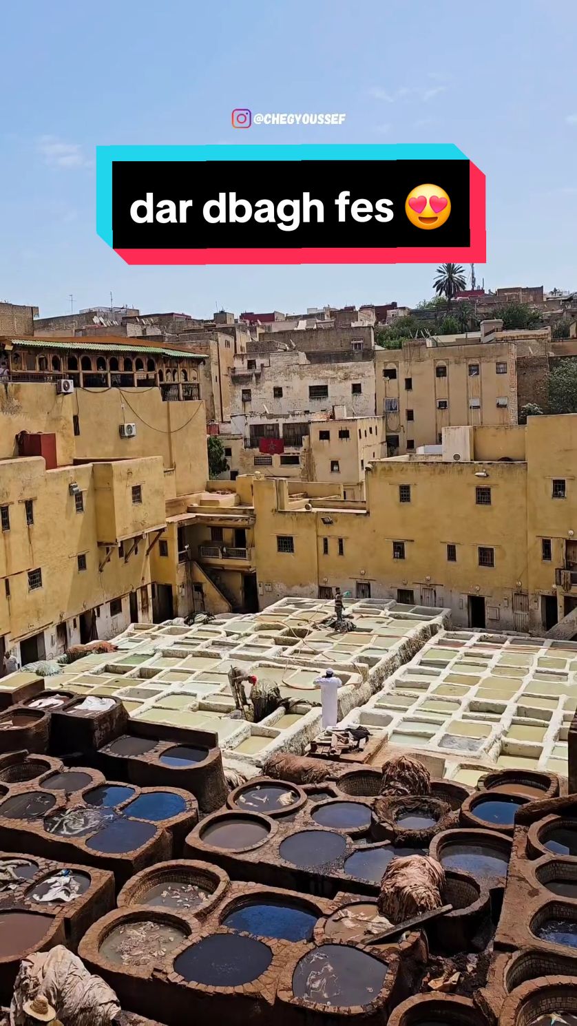 دار الدباغ، 1000 عام من صناعة الجلد #morocco #maroc #pourtoi #fes #fez#فاس #المغرب 