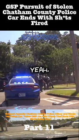 GSP Pursuit of Stolen Chatham County Police Car Ends With Sh_ts Fired part 11 #policeofficer #pursuit #copusa #policeactivity #copstvshow #copsoftiktok #trending #foryoupage #fbyyy