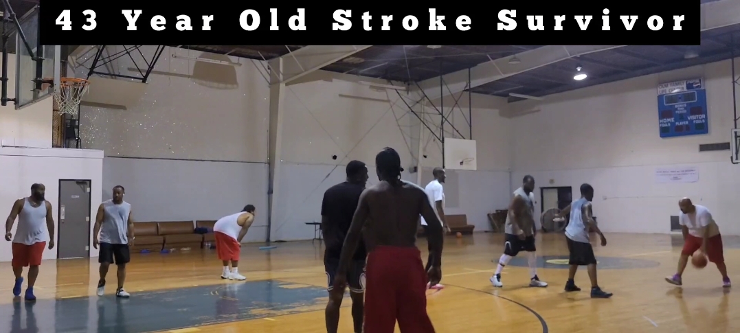 43 year old stroke Survivor still got a lil juice in the tank,  once I get this eatting right and drop this weight its on.Gid i thank you that I'm still able to do the things I love. #grateful #Blessed #Hoops #Basketball