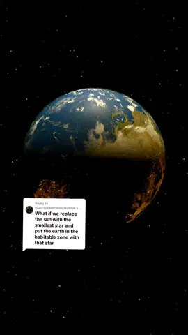 Replying to @titan.speakerman_techtokWhat if we replaced our Sun with the smallest known star and moved Earth to its habitable zone? #fyp #simulator #collision #universesandbox2 #solarsystem #universe #space 
