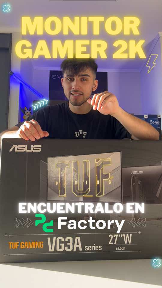 Este de acá es un Monitor Asus Tuf Gaming! 👀 Es el modelo VG27AQL3A, el cual cuenta con 27