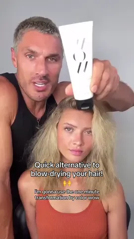 No time for a long wash and blow-dry routine? ⏰ No probs 😏 Celebrity stylist @Chrisappleton1 reaches for One-Minute Transformation Cream as a quick fix! Packed full of nourishing avocado 🥑 our lightweight cream instantly eliminates frizz, smoothes, and hydrate’s hair in seconds!! #colorwow #frizzyhair #frizzyhairproblems #frizzyhairtips #frizzyhairhack 