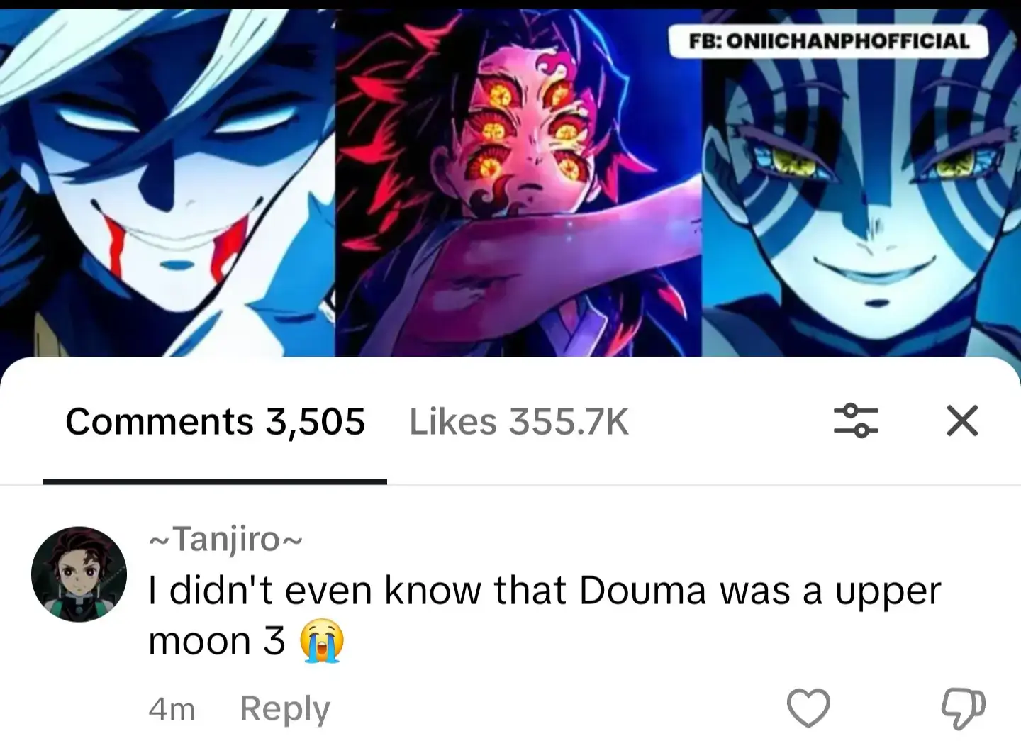 No hate to the dude obviously but huh 😭 #demonslayer #kimetsunoyaiba #kny #doma #uppermoons #anime #manga #demonslayerfans 