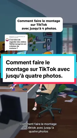 Réponse à @Android Tutorial Comment faire le montage sur TikTok avec jusqu'à quatre photos.#editing #video #viral #montage #infotech509 