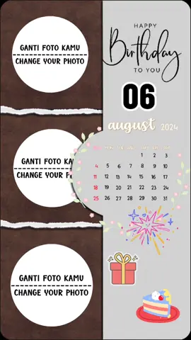 #CapCut 6 august birthday aesthetic #birthdaytemplate #happybirthday #ulangtahun #birthday #aesthetic 
