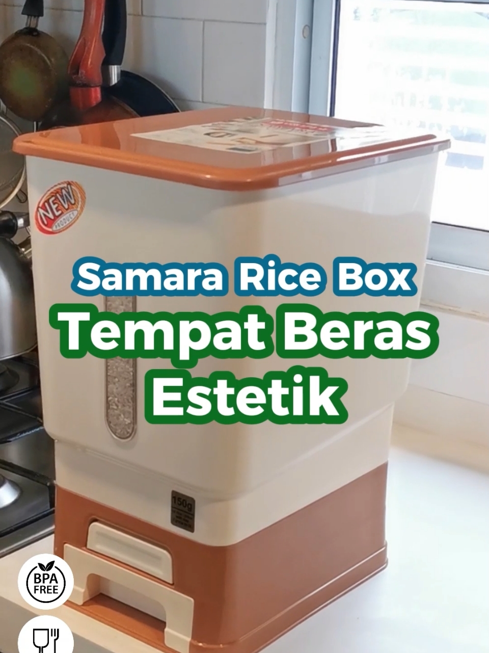 Kenalin, tempat nyimpan beras terbaru Lion Star RB-19 Samara Rice Box 12.5 kg. Punya model yang estetik! #lionstar #lionstarplastics #samararicebox 