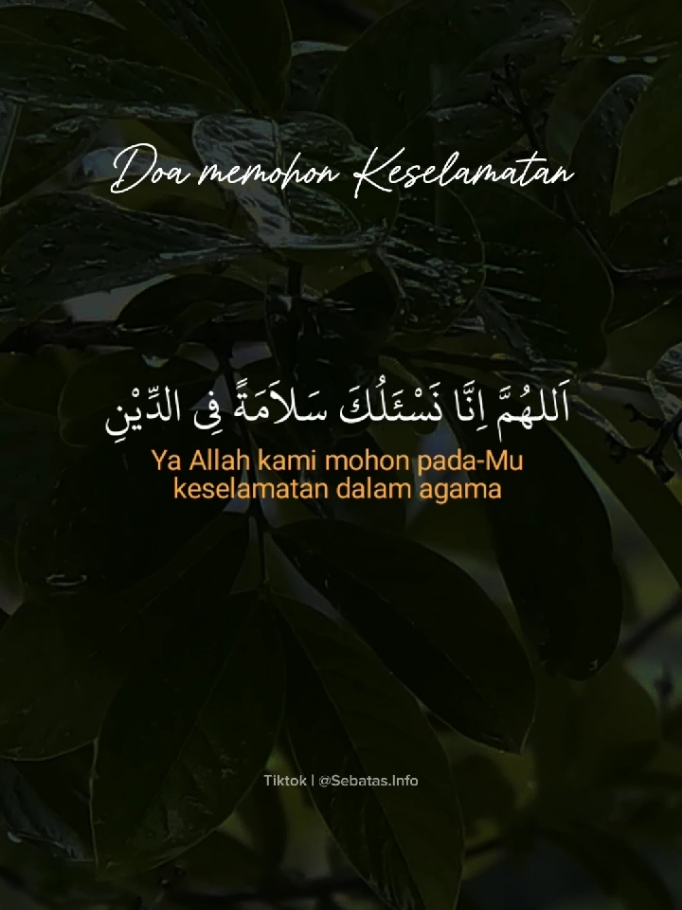 Allaahumma innaa nas aluka salaamatan fiddiini.... Doa memohon Keselamatan, Alma Esbeye #doaselamat #allahummainnanasalukasalamatanfiddiin #alquran #ayatalquranterjemahan #kontenislami 