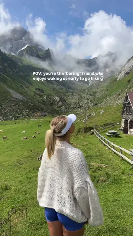 Waking up at 5am, driving to Appenzell in Switzerland with a big bottle of coffee for an incredible 7 hours hike with stunning views and crystal clear mountain water :) #Hiking #granolagirl #hike #mountains #switzerland #nature 
