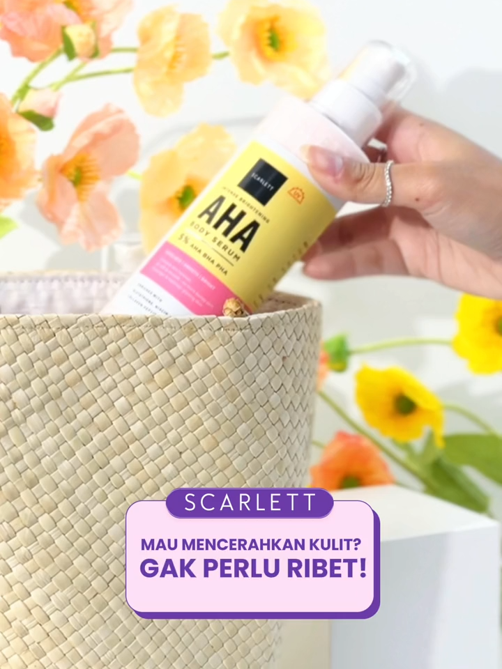 Mau mencerahkan kulit gak perlu ribet! NEW Scarlett AHA Body Serum *NEW* Intensif mencerahkan pagi dan malam dengan 2z Brightening!💗 Exclusive Launch 8.8🛍️ #rAHAsiaKulitExtra #SuperBrandDay