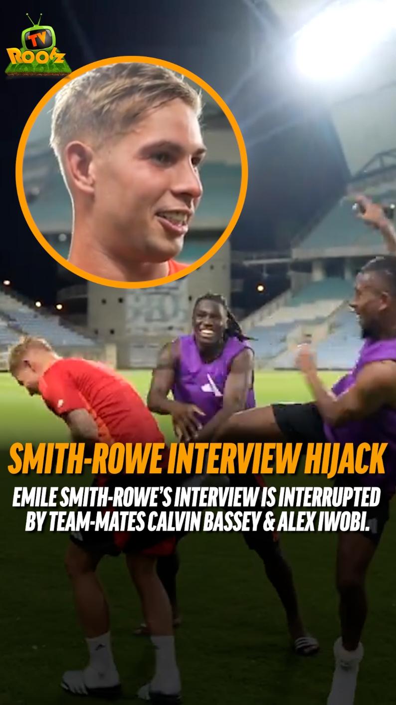 SMITH-ROWE, BASSEY + IWOBI...LOVE THIS TRIO! 😂 #smithrowe #bassey #iwobi #fulham #Preseason #PremierLeague #fyp #foryoupage #explorepage #football #Soccer #interview 