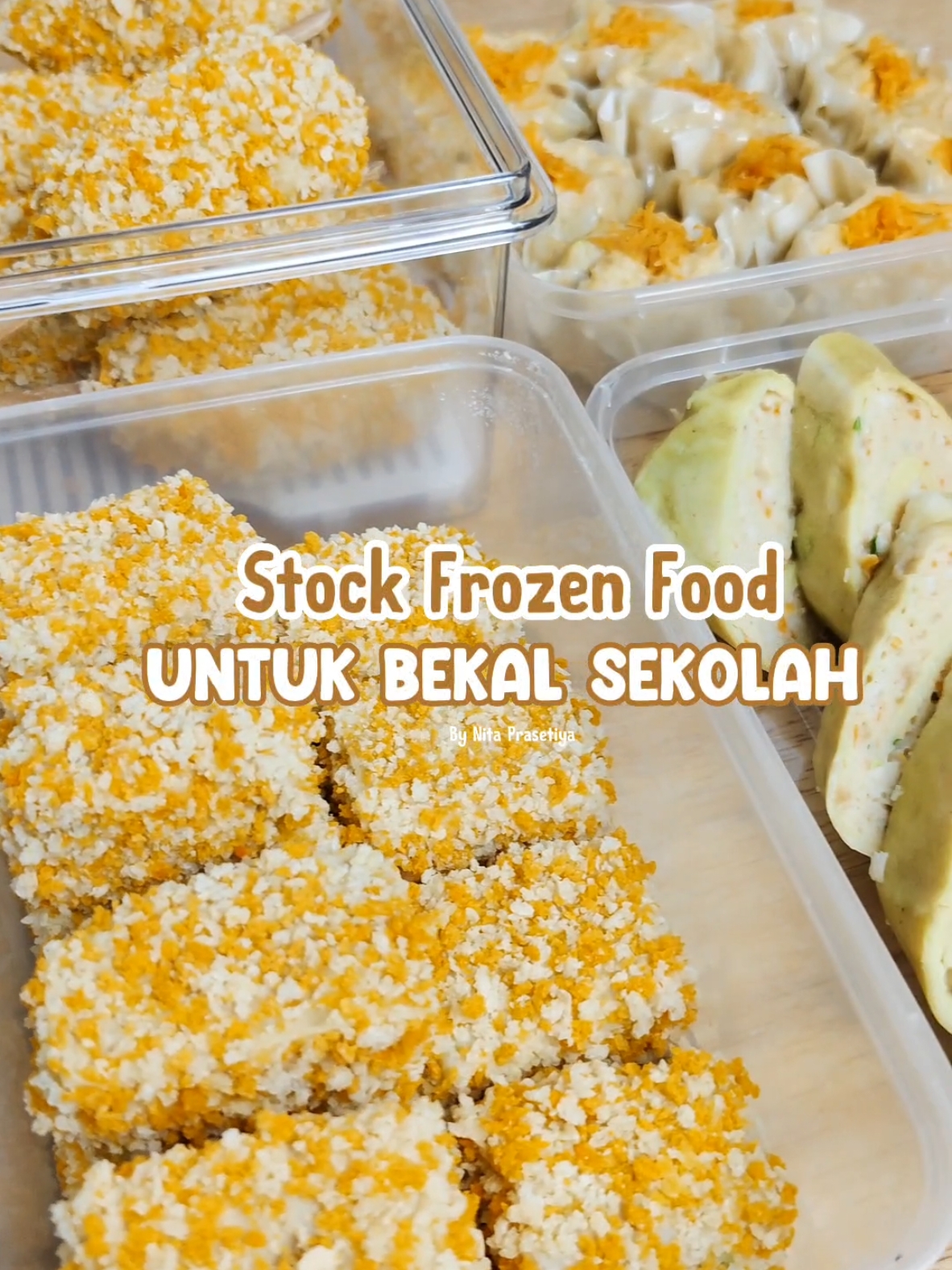 Seminggu kedepan perbekalan bocil aman,  dari satu adonan bisa jadi 4 lauk..  #bekalsekolah #frozenfood #idebekal #bekalanak #bekal #bekalsuami 