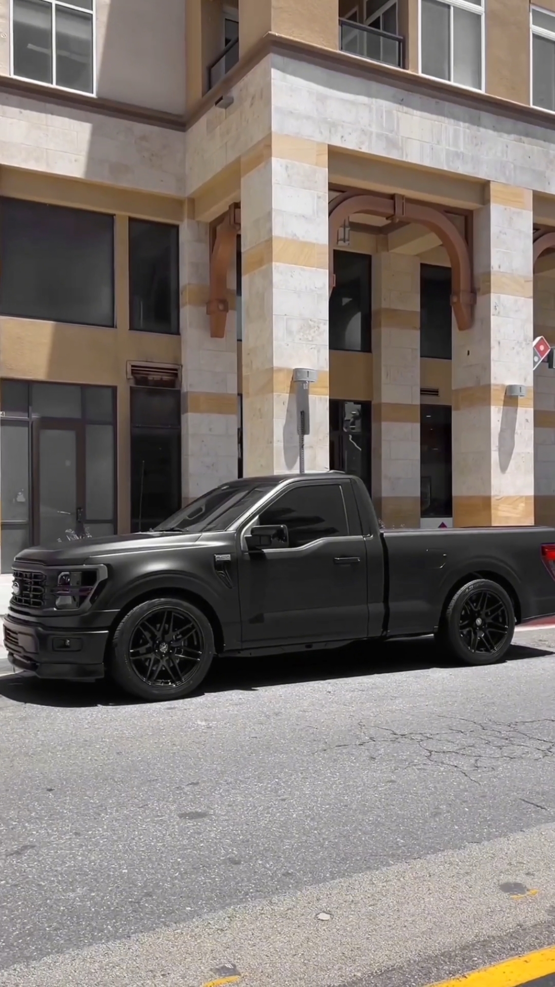 Thoughts on the 2024 Single Cab F150s? Looks good to us! 🖤 @reynivision #dallasfsp #fordf150 #2024f150 #f150 #5oh #black #whipplesuperchargers #v8trucks 