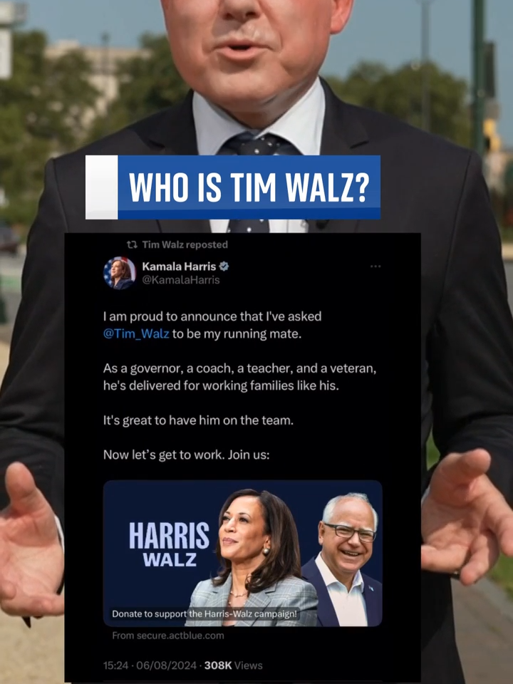 Who is #KamalaHarris's presidential running mate #TimWalz ? #SkyNews #explains ☝️ #fyp #USElection