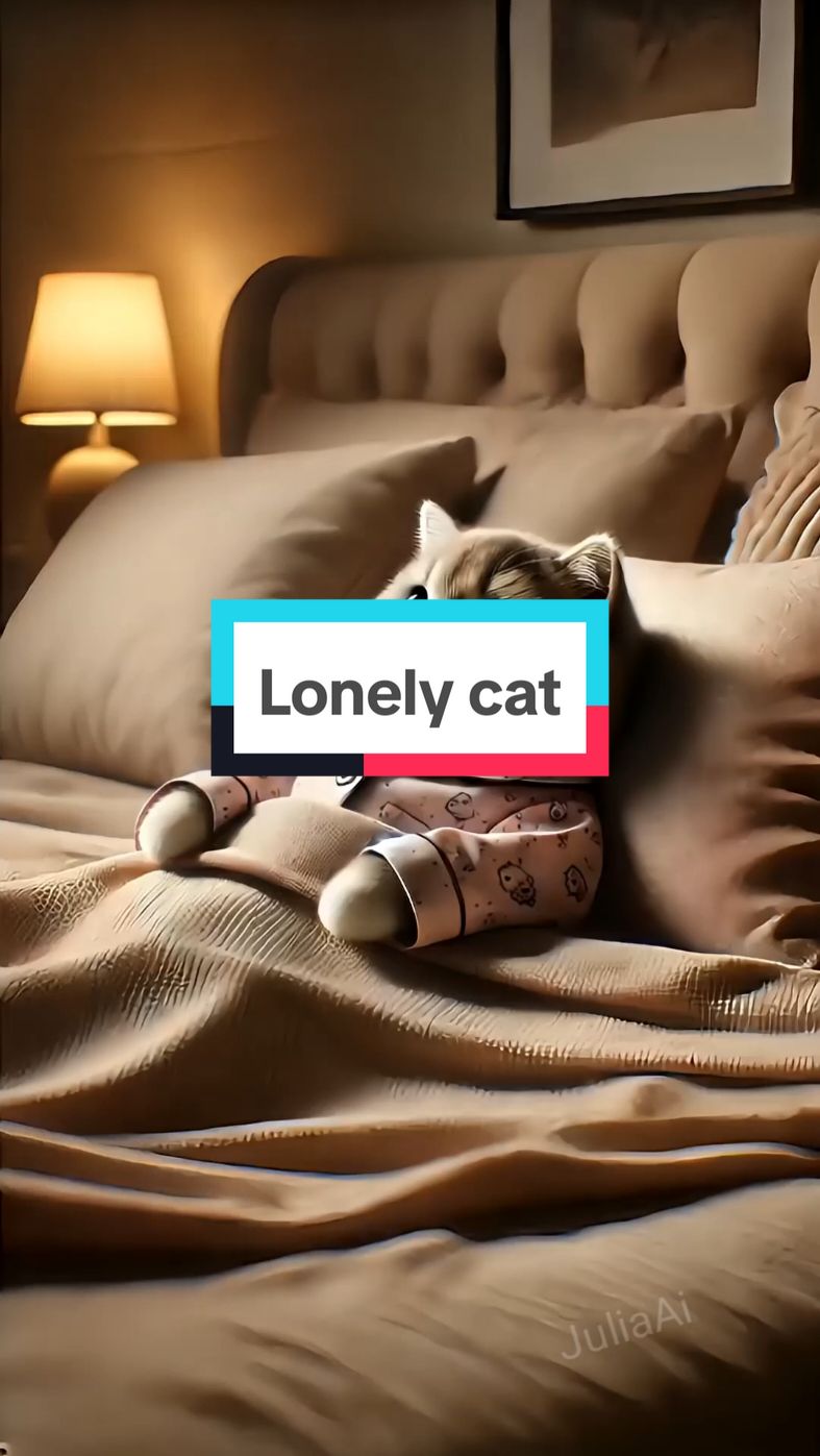 Such a lonely cat.😪  #CuteKittens #AdorableCats #KittenLove #CatLovers #TikTokPets ##aianimals #ai #aigenerated 