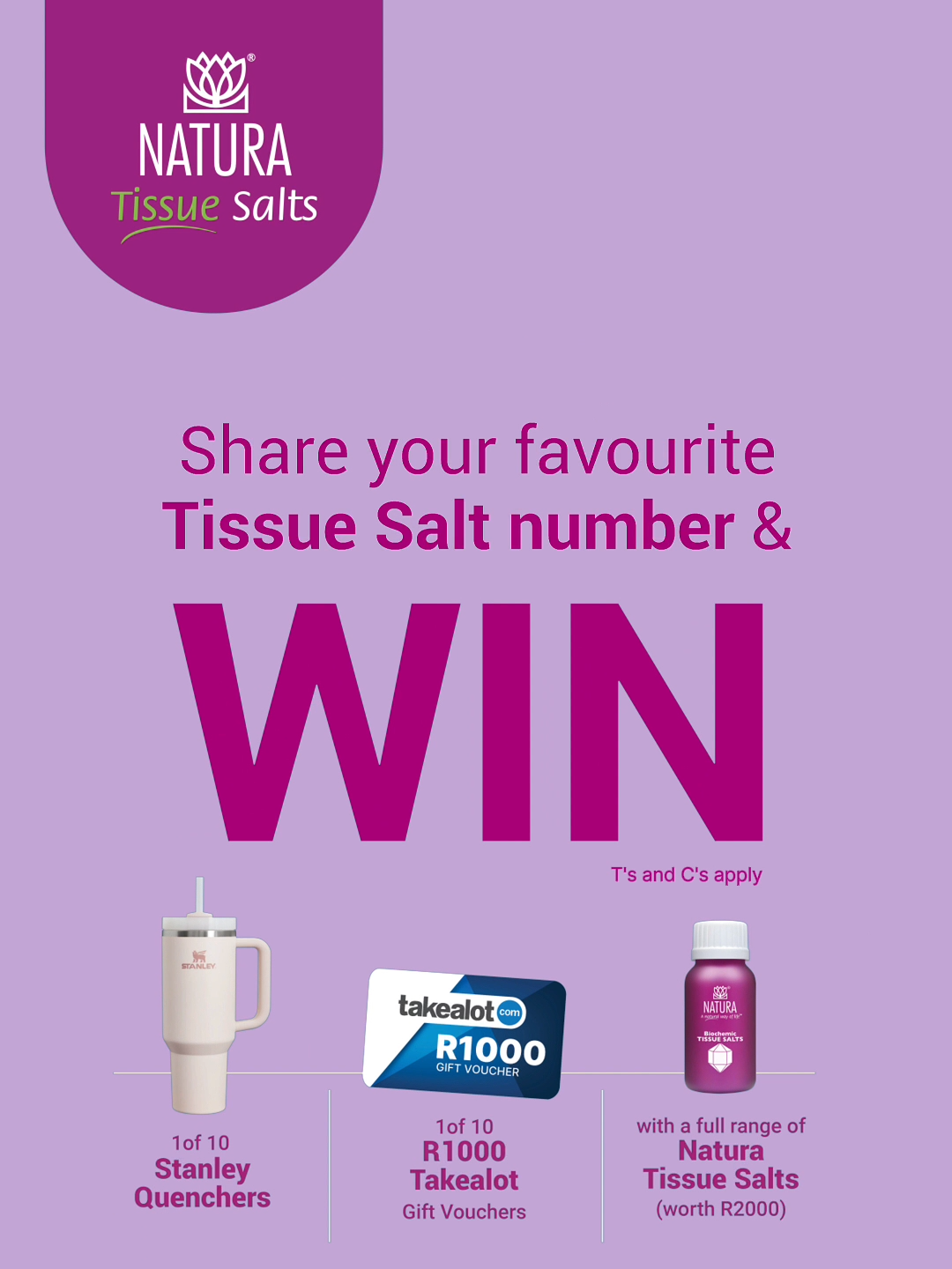 Is Nat Phos #10 your go-to Tissue Salt? Nat Phos is the acidity balancer, traditionally used to promote a healthy stomach and assist in overcoming excess acidity.  Share your favorite Natura Tissue Salts bottle number from 1-12, tag @natura_health, and use #TissueSalts and #Mynumber1 to stand a chance to WIN a full hamper of goodies! 🌟 Discover more about Nat Phos and the other Tissue Salts at Natura. https://natura.co.za/simplexes-tissuesalts/