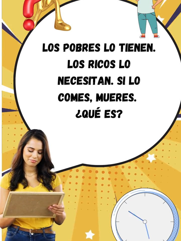 Los pobres lo tienen. Los ricos lo necesitan.. #AdivinaAdivinanza #AcertijoDelDia #RompeCabezas #QueEs #Enigma #Misterio #ResuelveElMisterio #Pista #Solución #Respuesta #ForYou #Tendencia