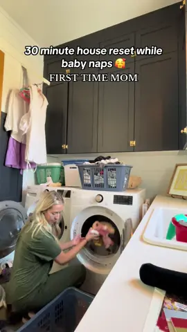 first time mama house reset during nap time 🥰 getting better at utilizing my time wisely! #firsttimemom #housereset #houseresetwithme #cleaningvlog #dailymomvlog 