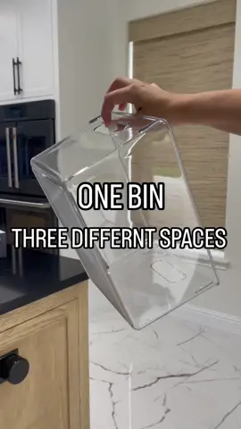 Link in Bio➡️ Amazon Storefront  1 bin used in 3 different spaces! | Declutter👉🏼 Contain 👉🏼Label | We use these bins in clients homes ALL THE TIME!! Definitely one of our FAVES! #organizingspacesbykim 
