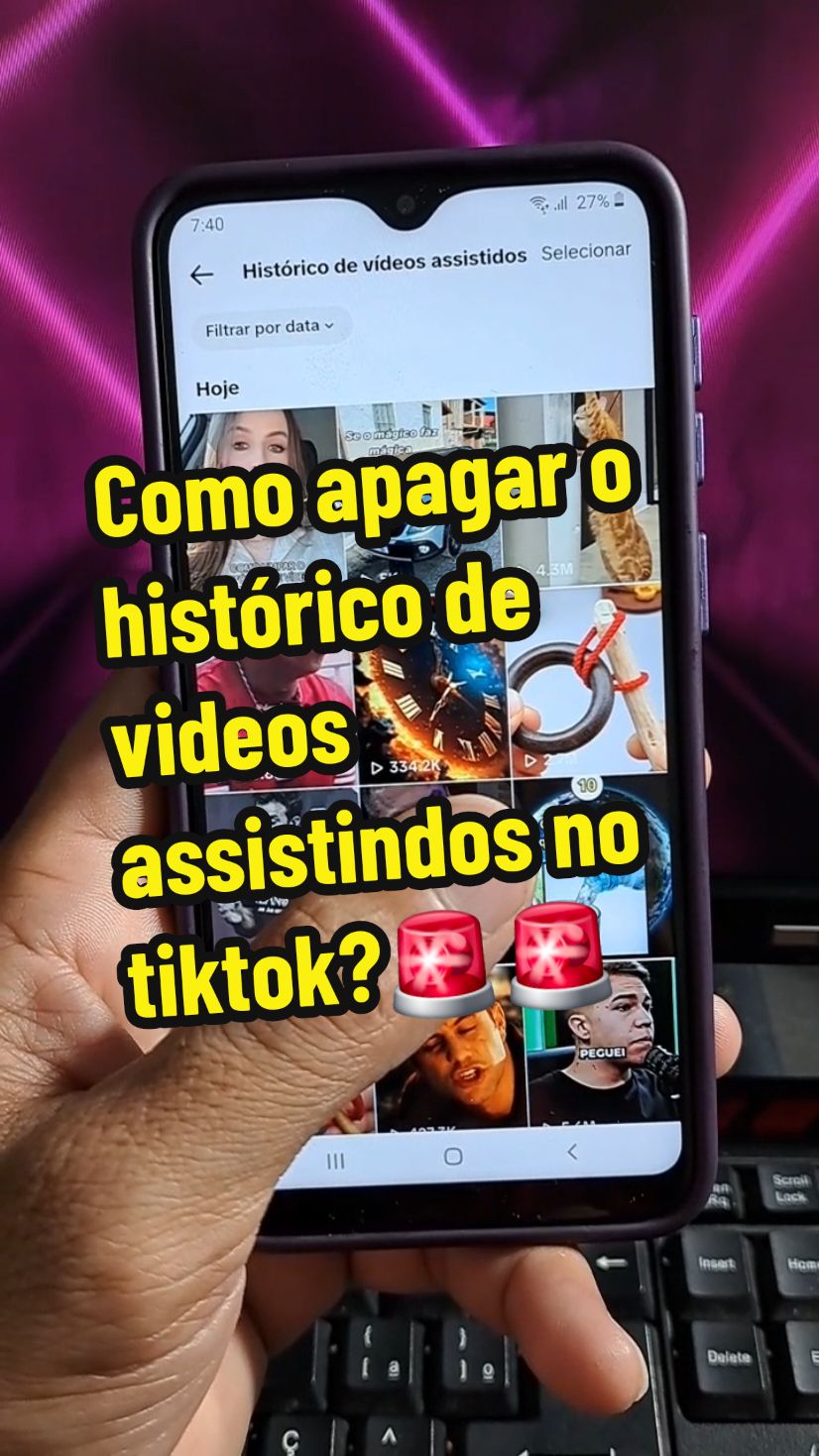 Como apagar o histórico de videos assistindos no tiktok? #dicasparacelular #videos #assistidos #historico #pesquisa #dicas #tiktok #truques #celular 