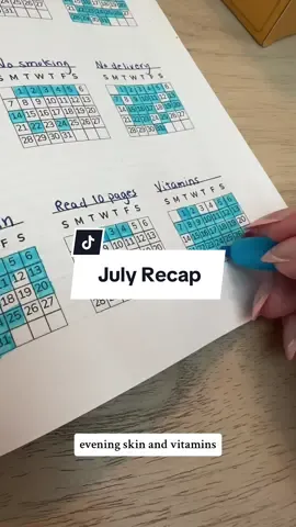 July recap! How is August so far for everyone? #habittracker2024 #habittracker #BulletJournal #bulletjournaling #yearinpixels #ratemyday 