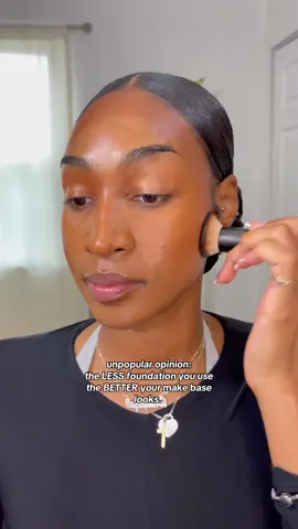 Honestly let the concealer do all the work. I do not like to put on too much foundation on a regular basis because it's really not necessary IMO. You can still be flawless without a lot of foundation 🤭   • #unpopularopinion #relatable #makeup #makeuphacks #nofoundation #lessismore #beautytips  #beauty 