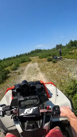 buddy on the bicycle caught me off guard lol #canamoffroad #1000r #brap #rjwc #brp #viral #fyp #efxtires #offroad #blowup #ridgeride #triangleatv #flexxhandlebars #farmudding #canam #1000xxc #novascotia 