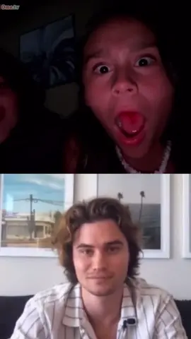 She met the whole Outer Banks cast😂 #fyp #outerbanks #obx #funny #funny #ometv #fy #viral #outerbanksnetflix #pogues #johnb #madisonbailey #madelyncline 