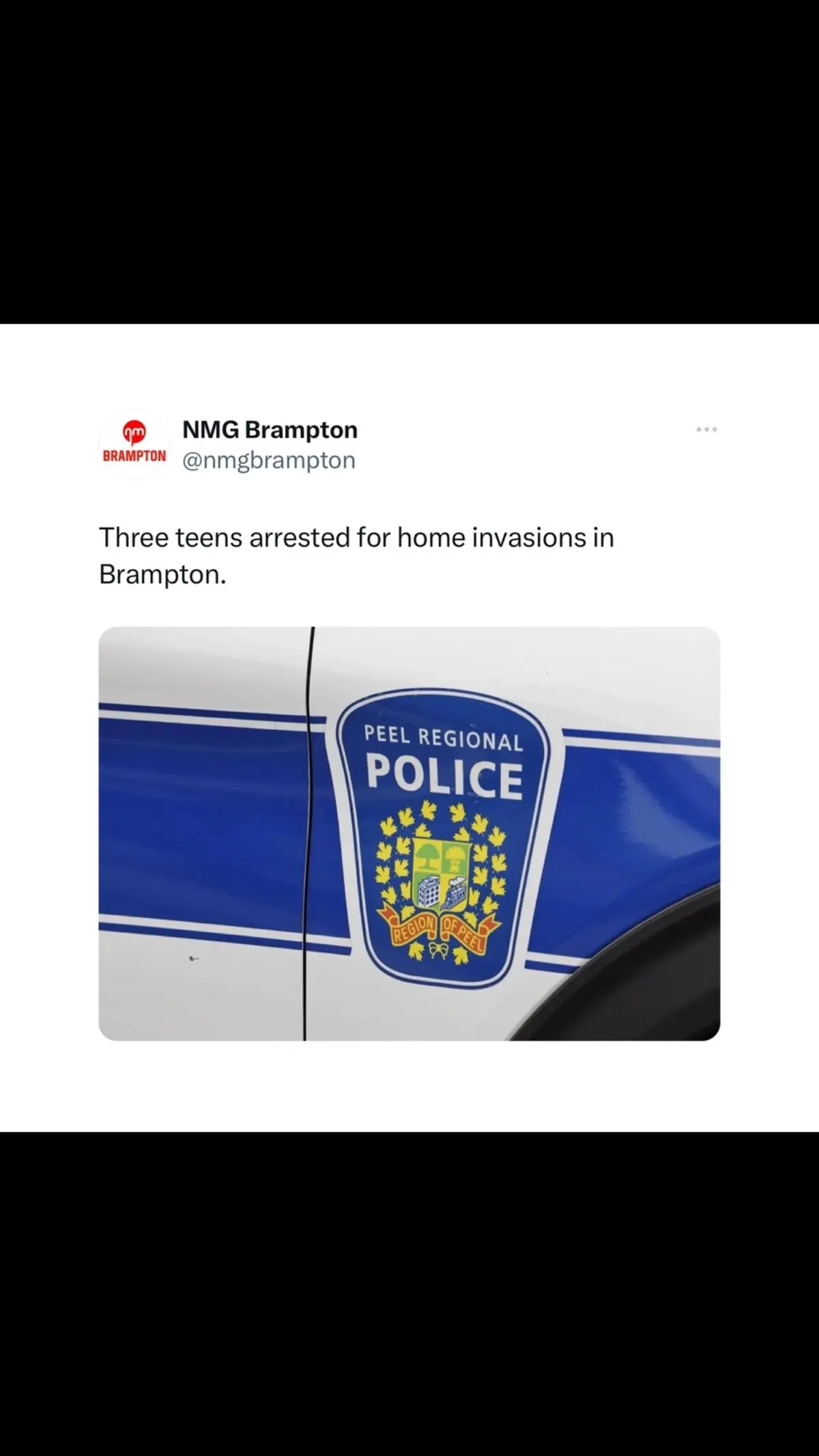 A 14 year old and two 15 year olds have been arrested for 2 home invasions in Brampton. Peel police are still looking for a fourth suspect.  Credit📷: Toronto Star Follow @nmgbrampton for more Brampton content/Dm to submit content #brampton #peelregion #mississauga #oakville #caledon #toronto #ontario #canada #nmgbrampton 