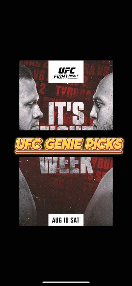 UFC FIGHT NIGHT TYBURA SPIVAK 2 FULL CARD PICKS #UFC #ufcfightnight #fyp #greenscreen #heavyweight #predictions #ufcpicks #genie 